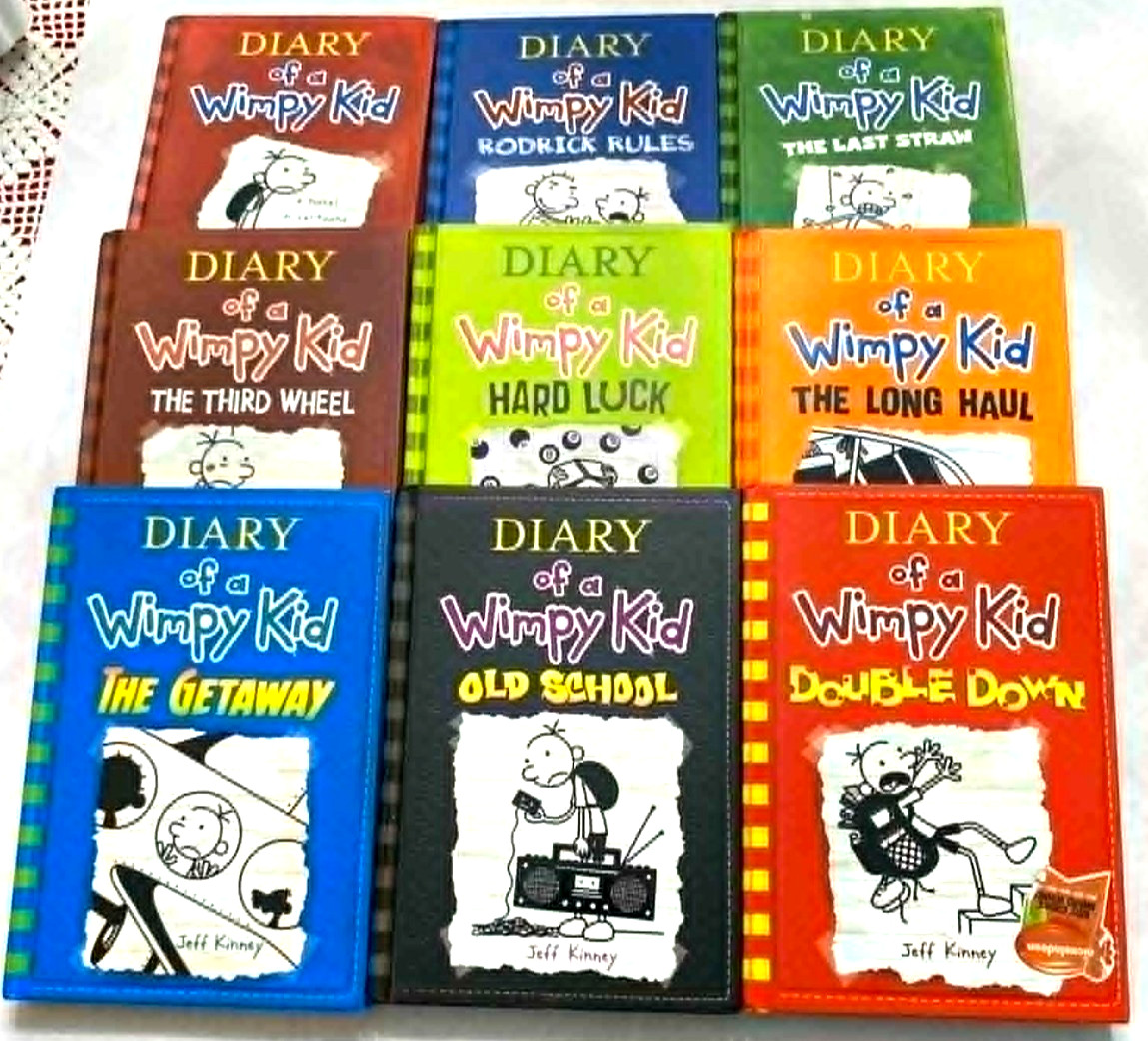 DIARY OF A WIMPY KID HARDCOVER BOOK LOT (X9)