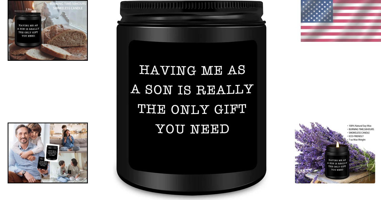 Having Me As A Son Candle – 9 oz Lavender Gift for Mothers, Fathers, and Beyond