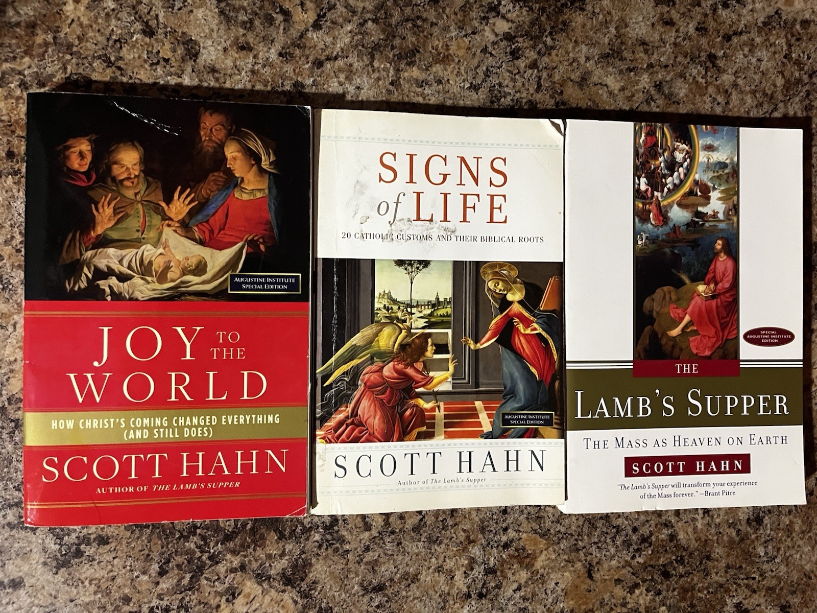 3 Book Lot Scott Hahn Joy To The World Signs Of Life Paperback Christian Supper