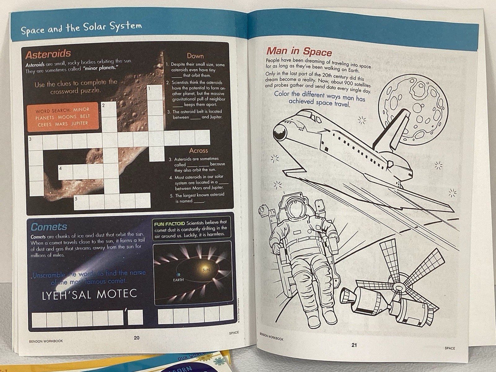 Our Amazing World & Math Learning Workbooks 32 Pages Grades 2-3 Lot Educational
