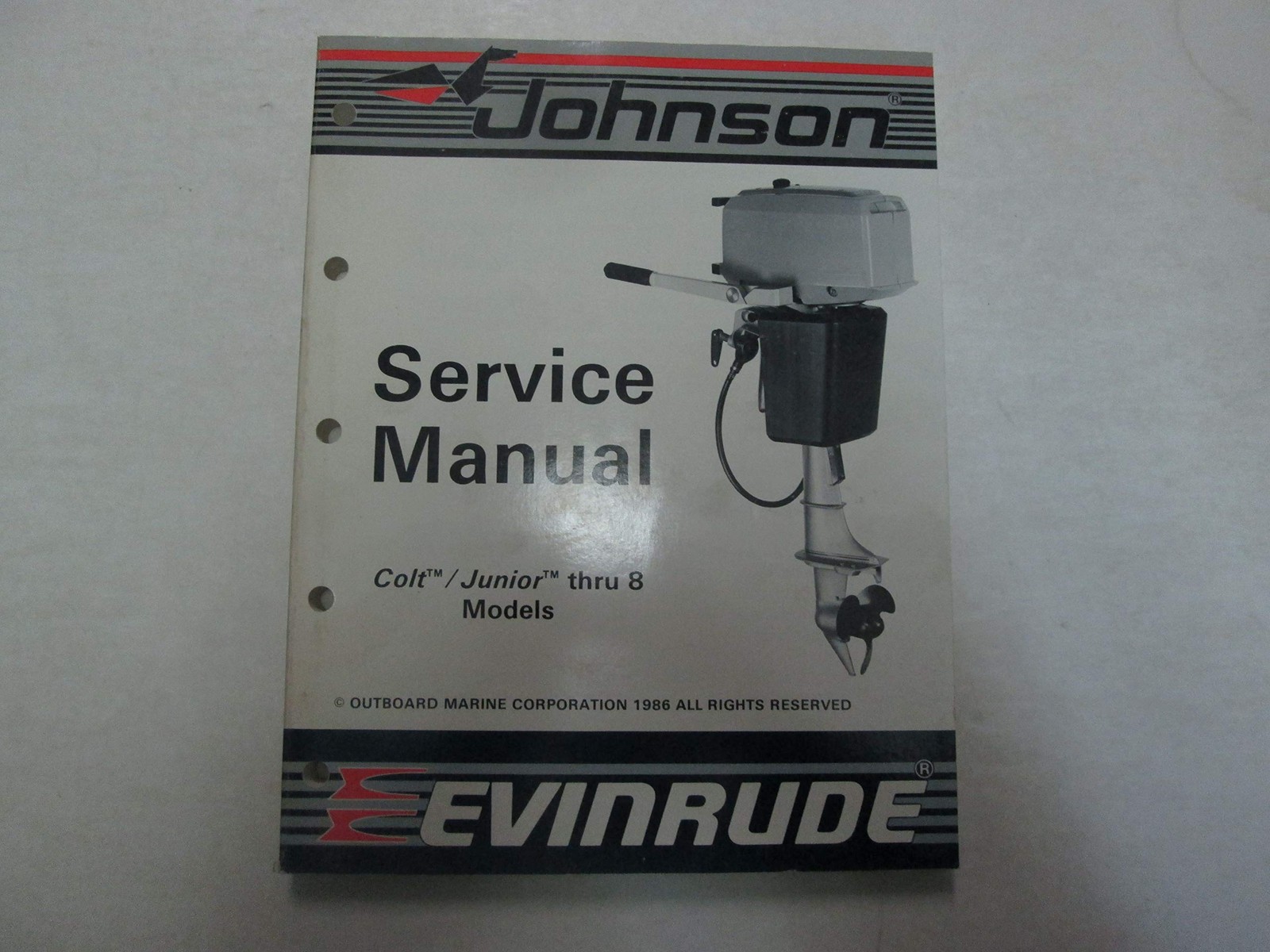 1987 Johnson Evinrude Colt Junior thru 8 Models Service Shop Manual 507614 *…