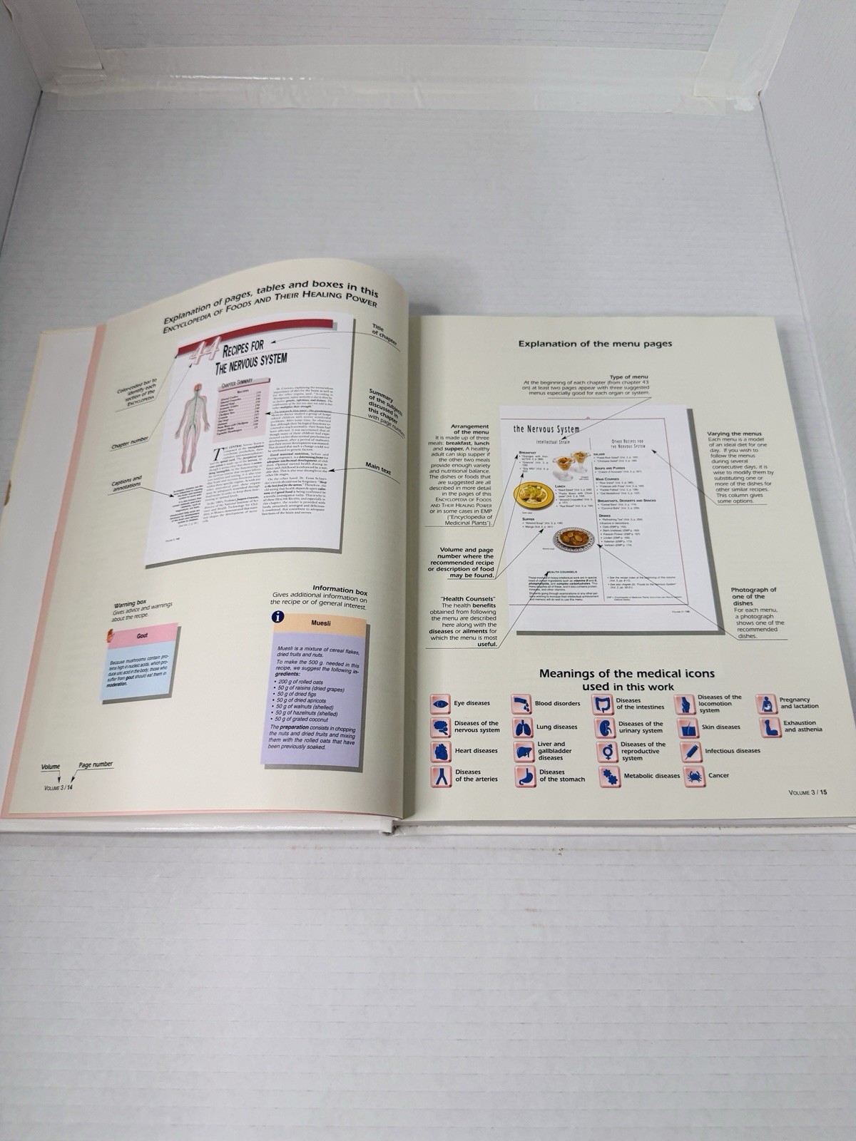 Encyclopedia of Foods Healthy Recipes Volume 3 Only Hardcover Pamplona-Roger MD