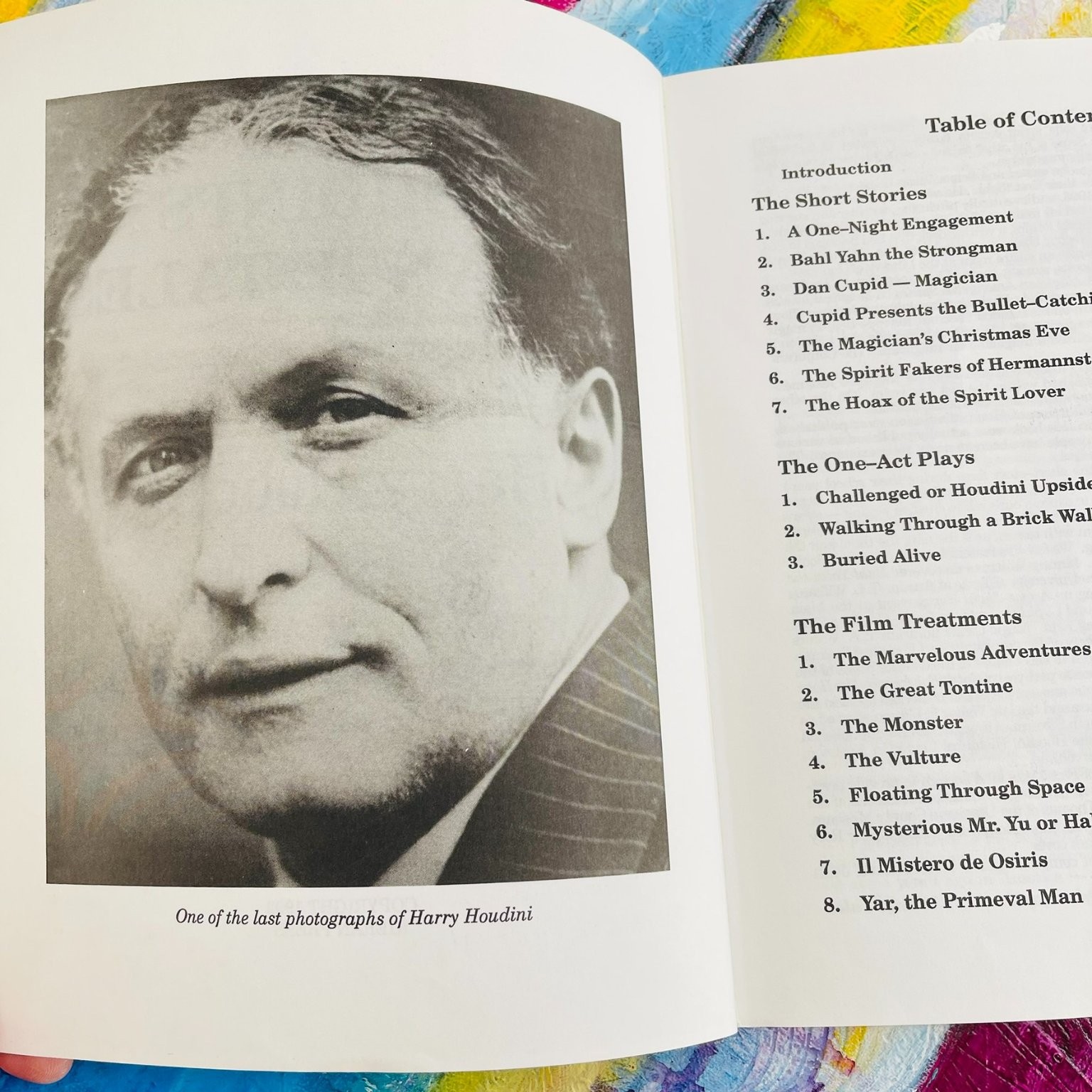 Houdini’s Strange Tales Harry Houdini 1992 First Collection Magic Fiction Kieran