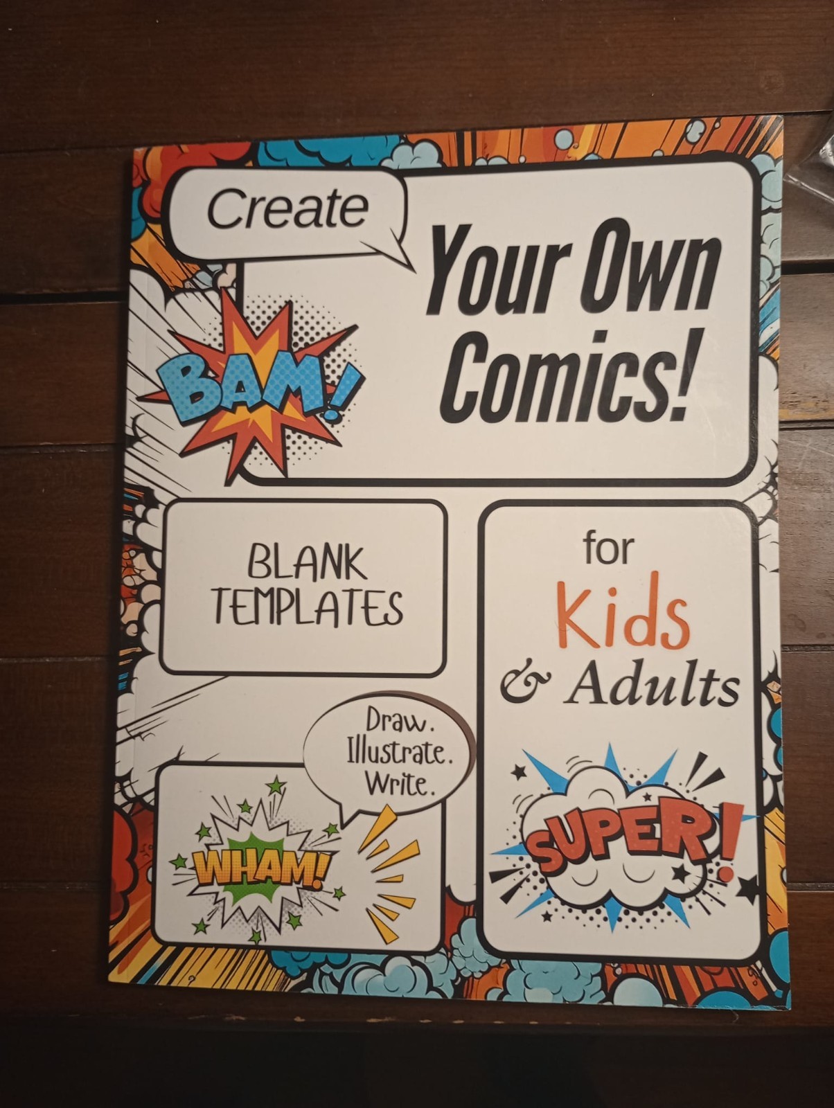 Limited Time Offer Debut! Blank Comic Book: Draw Your Own! 8.5×11″ / 108 pages