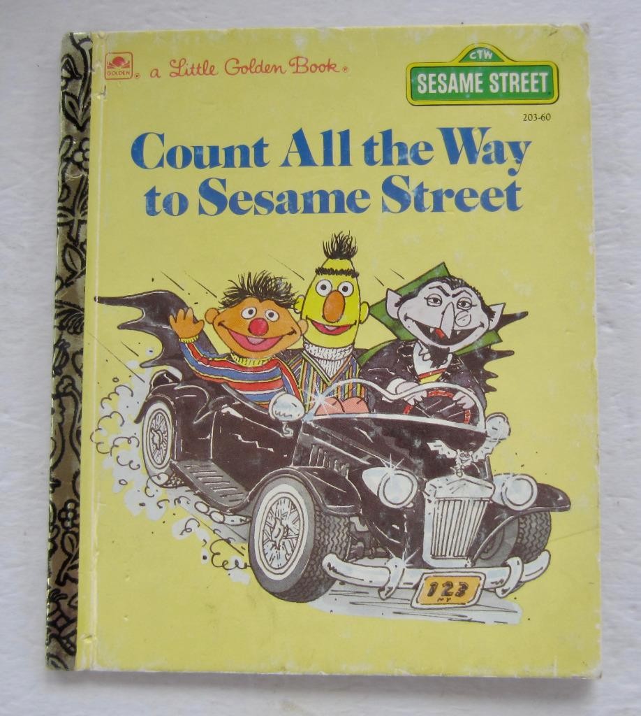 Count All The Way To SESAME STREET ~ Little Golden Book ~ Jim Henson Muppets