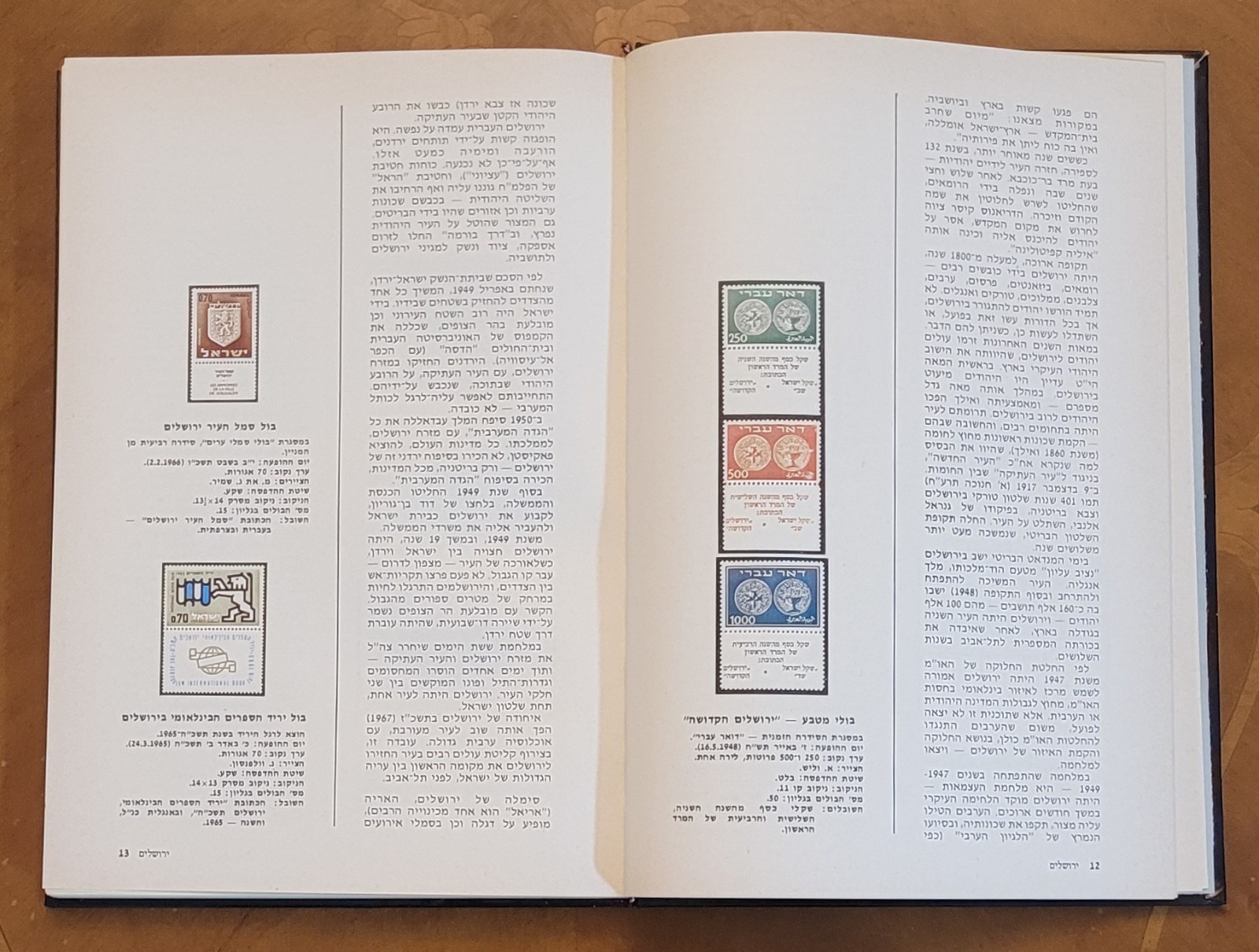 The Holy Land In Israel Stamps by M.Naor & Z.Aner, 1980, Hebrew, 190 pages.