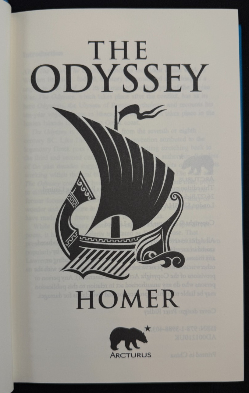 The Odyssey – Homer – Hardcover – Arcturus Ornate Classics