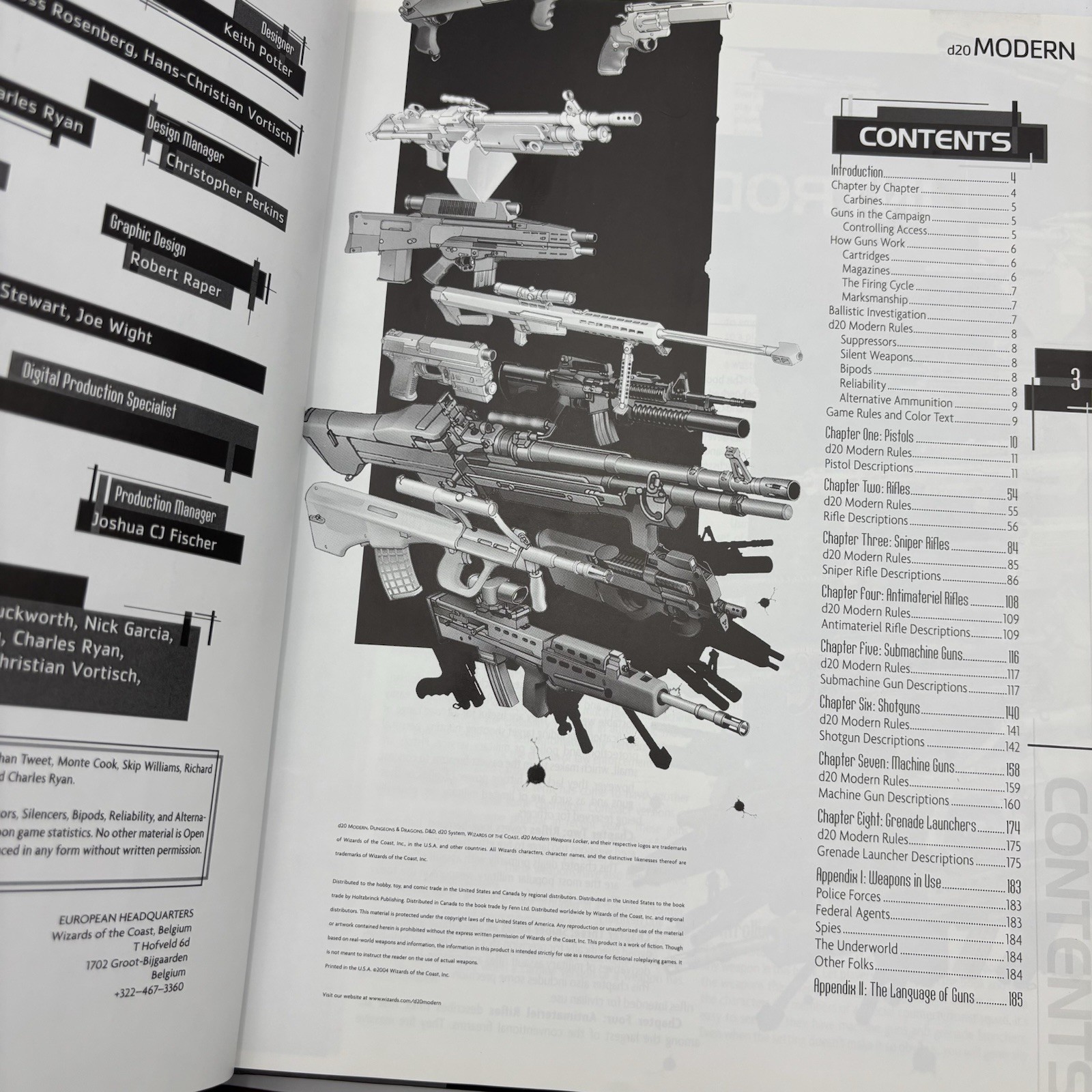 D20 Modern – Weapons Locker – Wizards of the Coast – RPG Sourcebook 2004 HC