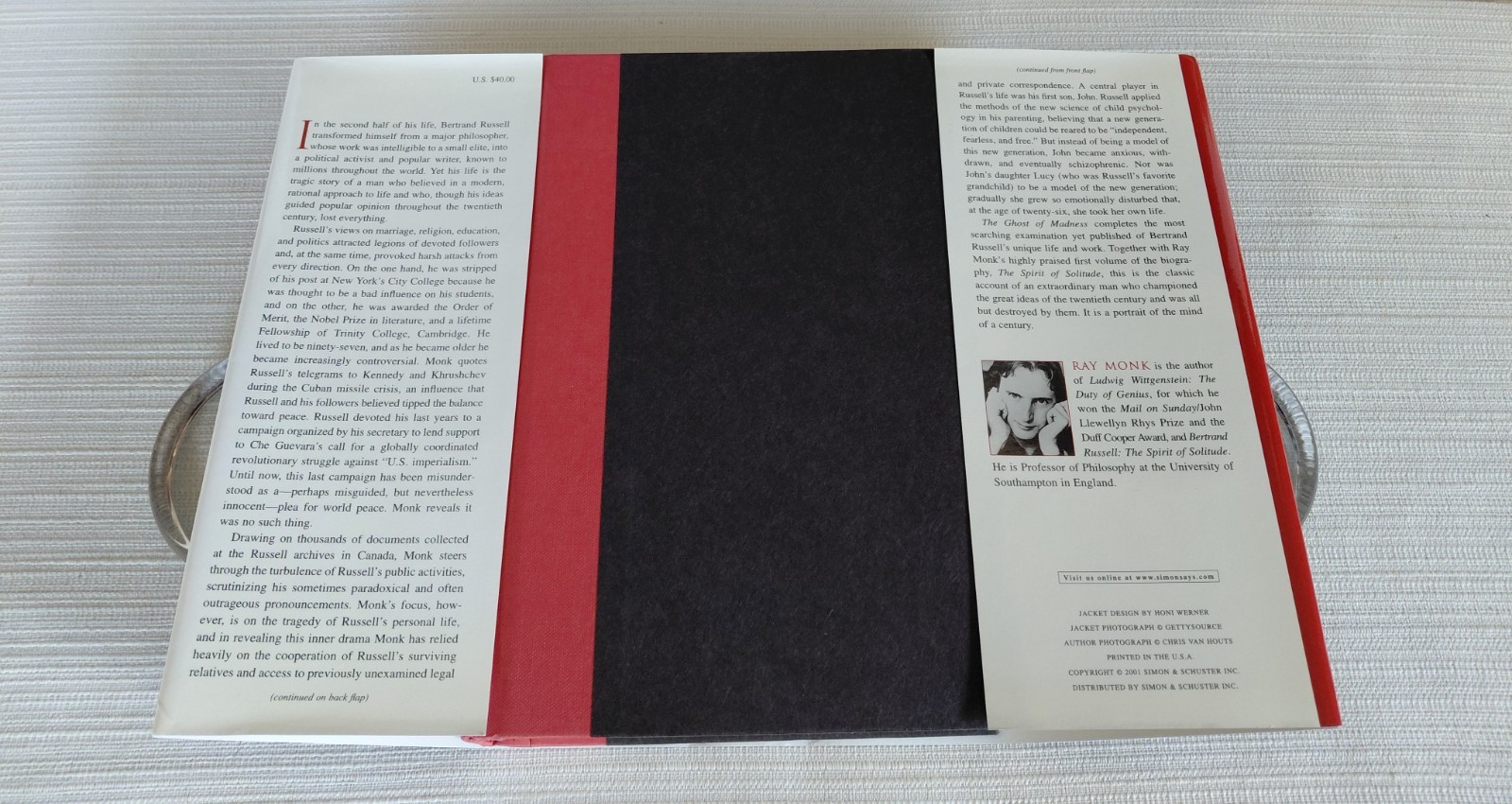 BERTRAND RUSSELL IN TWO VOLUMES: ONE 1872-1921 AND TWO 1921-1970 BY RAY MONK VG
