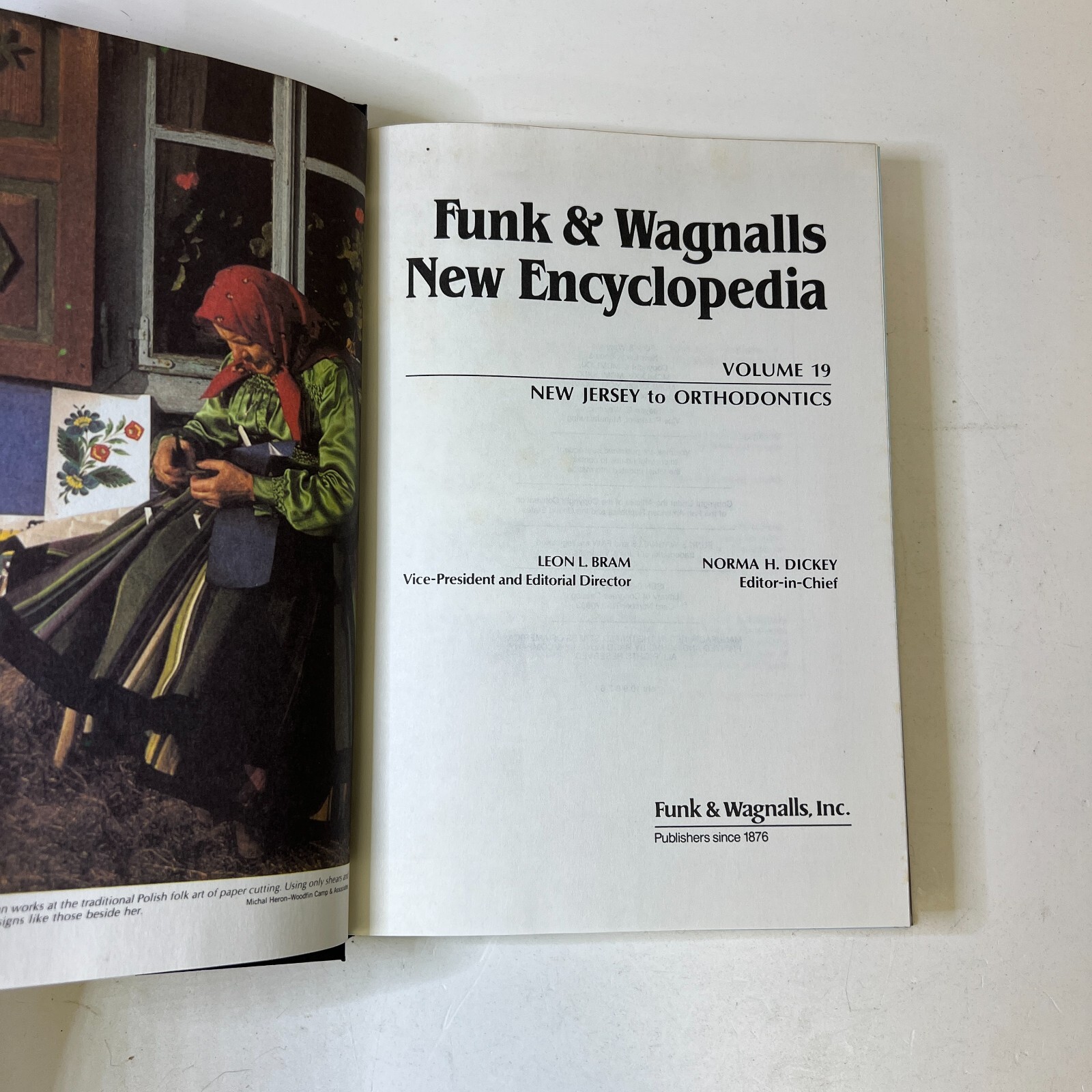 Funk and Wagnalls New Encyclopaedia, Vol. 19, by Leon L. Bram Hardcover
