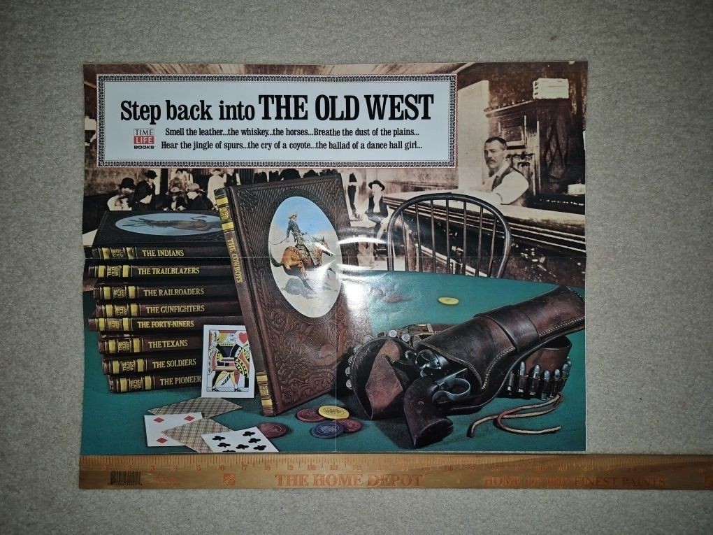 Time Life Books, The Old West Series, Promotional Poster, 22″×34″