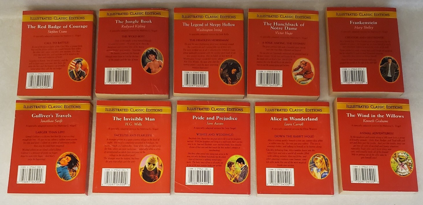 Playmore Waldman Illustrated Classic Editions Vintage Mini PB Books Lot of 10