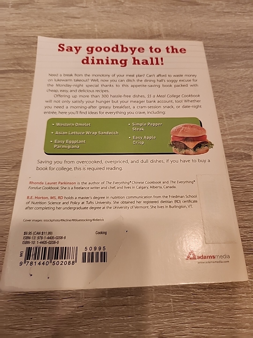 $5 a Meal College Cookbook: Good Cheap Food for When You Need to Eat by Horton,