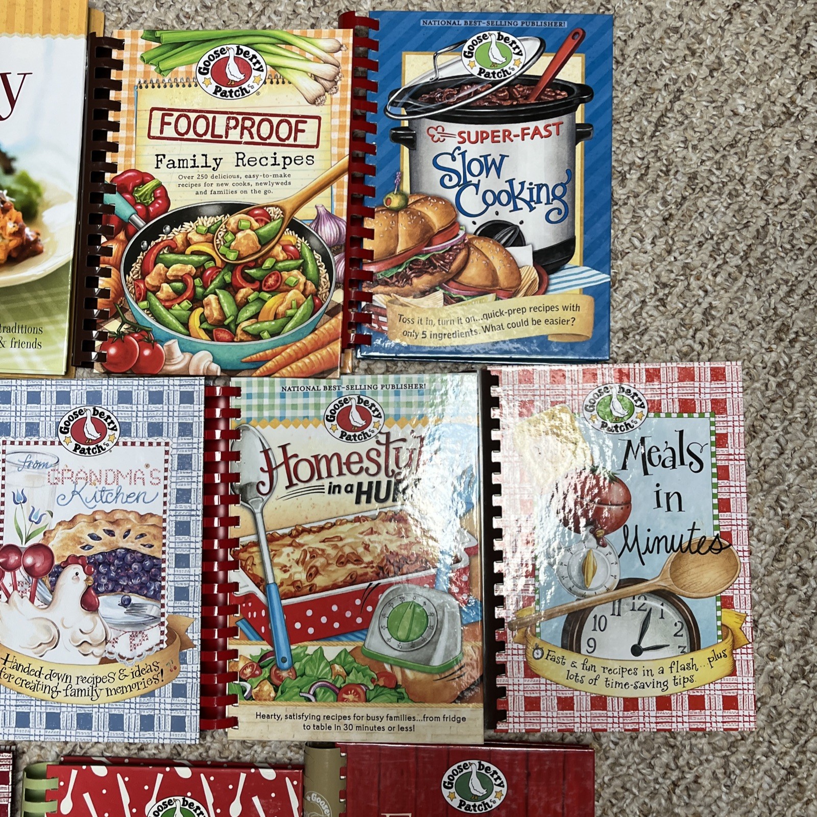 Lot Of 10 Gooseberry Patch Cookbooks Homestyle Casseroles Family Slow Cooking