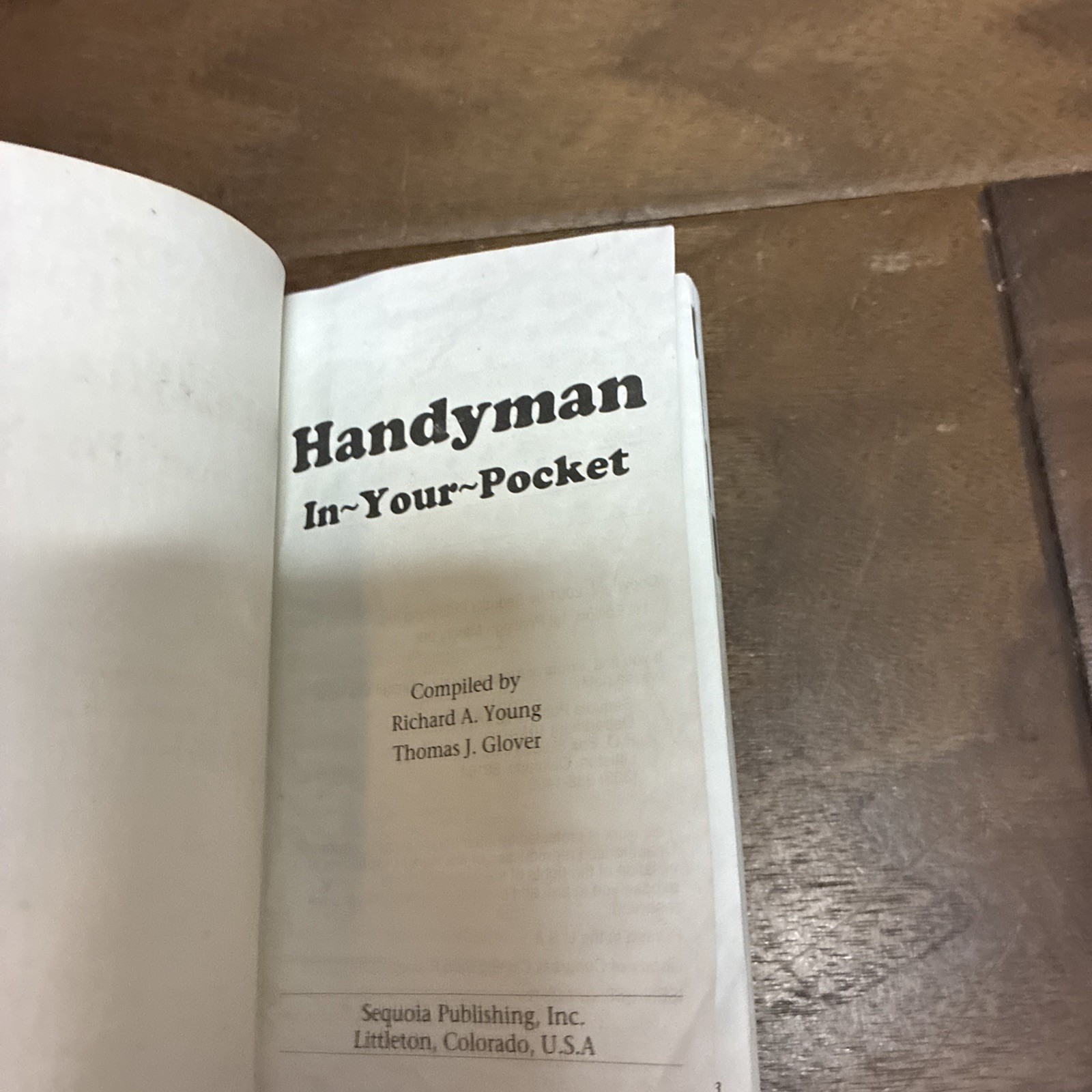 Handyman, In Your Pocket,paperback, Richard A. Young, Thomas J.Glover