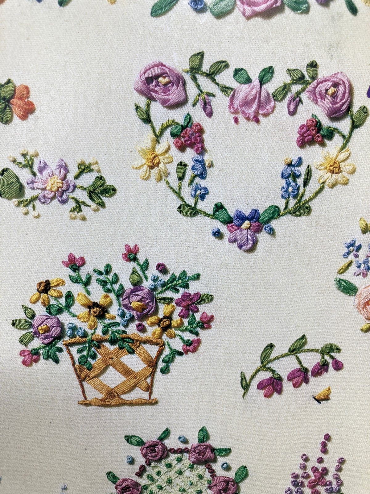 Iron On Transfers for Ribbon Embroidery & Needlework Encyclopedia Flowers Set 2