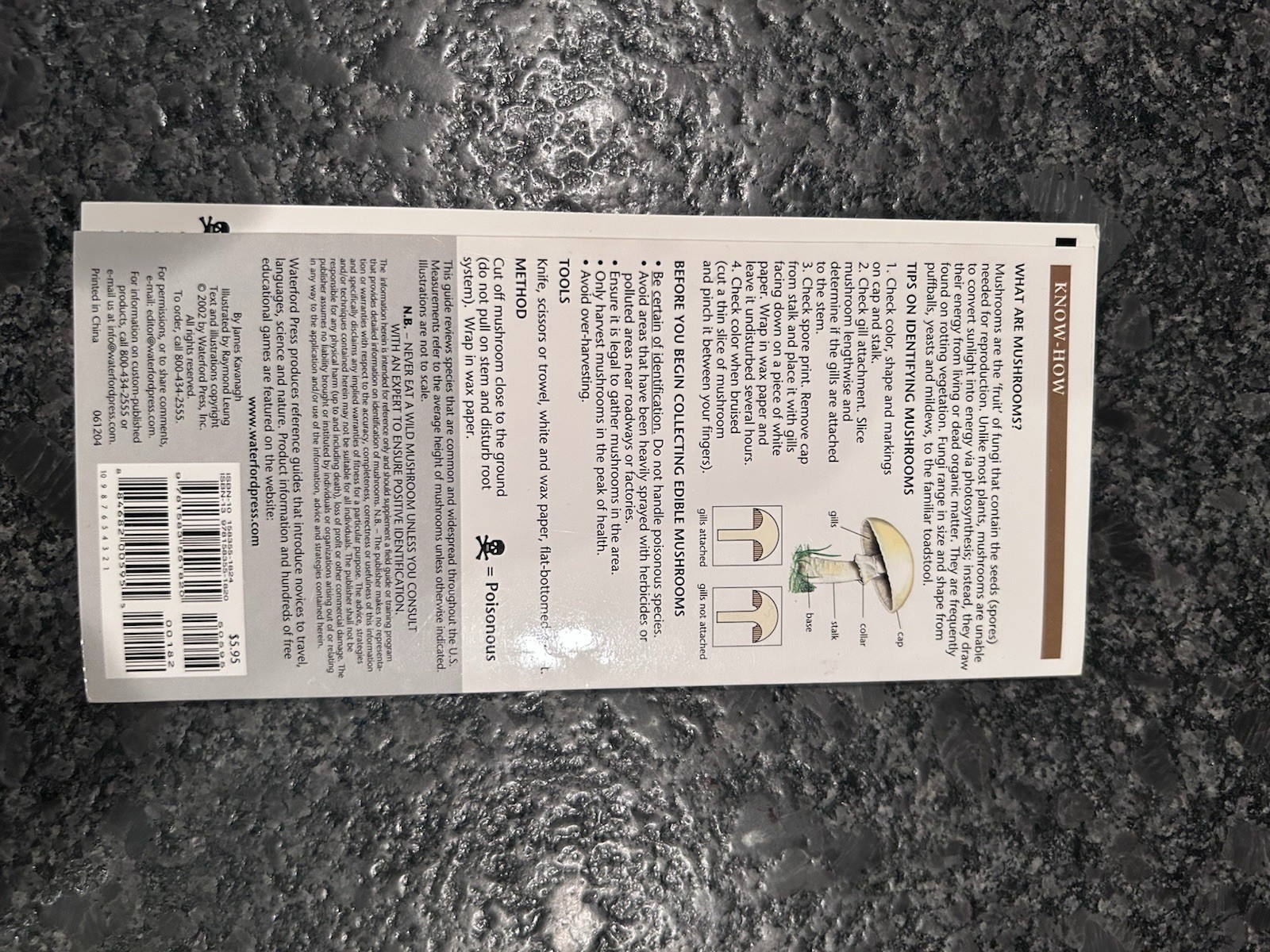 Pocket Naturalist Guide To North American Mushrooms Laminated Pamphlet