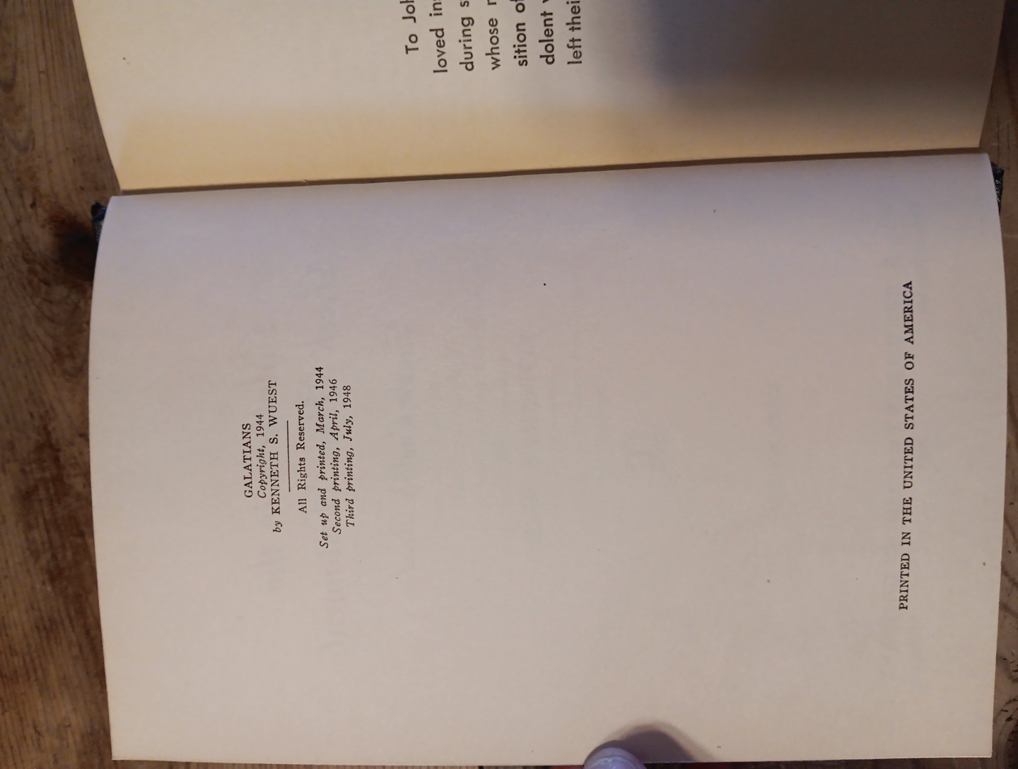 Galatians in the Greek New Testament by Kenneth S Wuest 1948 HC Book Eerdmans