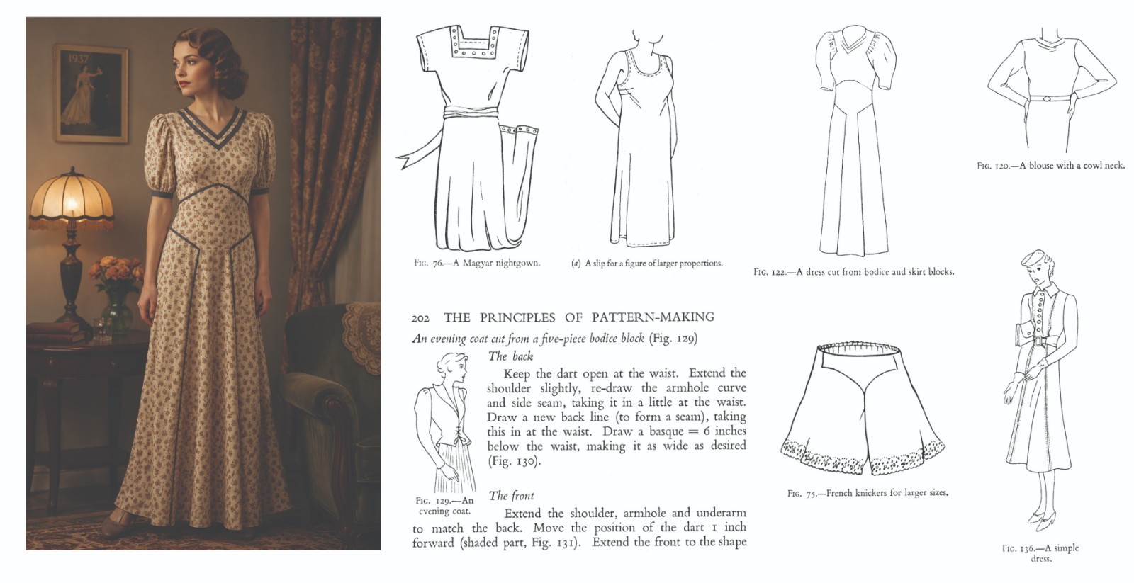 Pattern Drafting Making Sew Vintage 1930s Children’s Women’s Fashions | Howlett