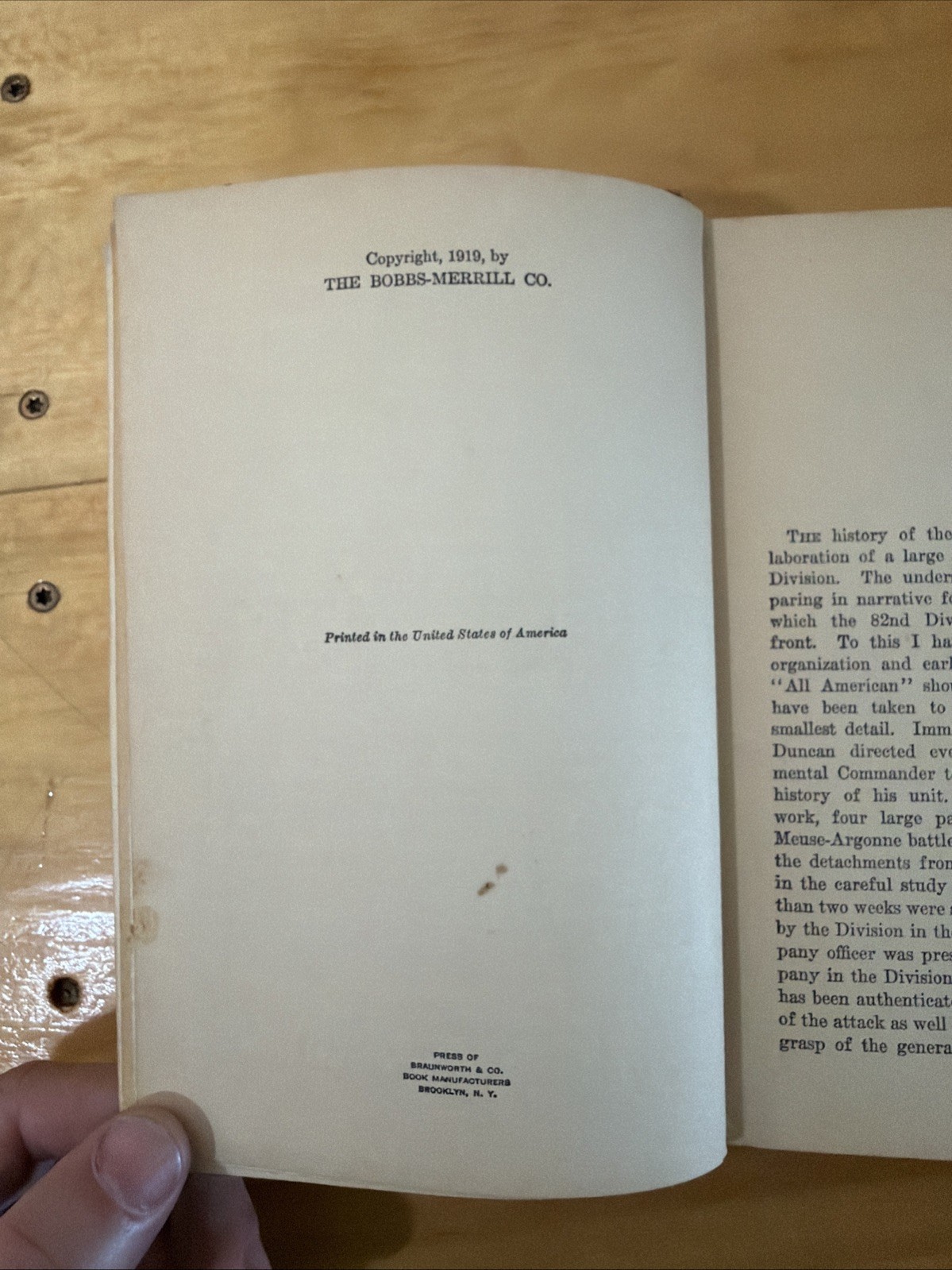 Vintage Official History of the 82nd Division American Expeditionary Forces 1919