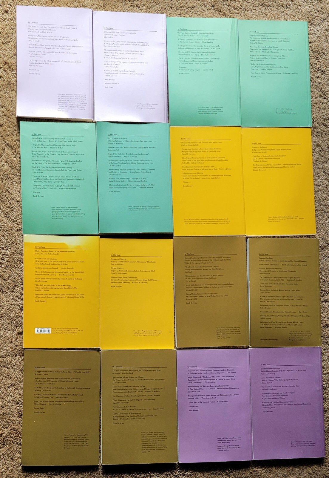Ethnohistory (16 Volumes), Duke University Press (2010, 2011, 2016, 2017) #2