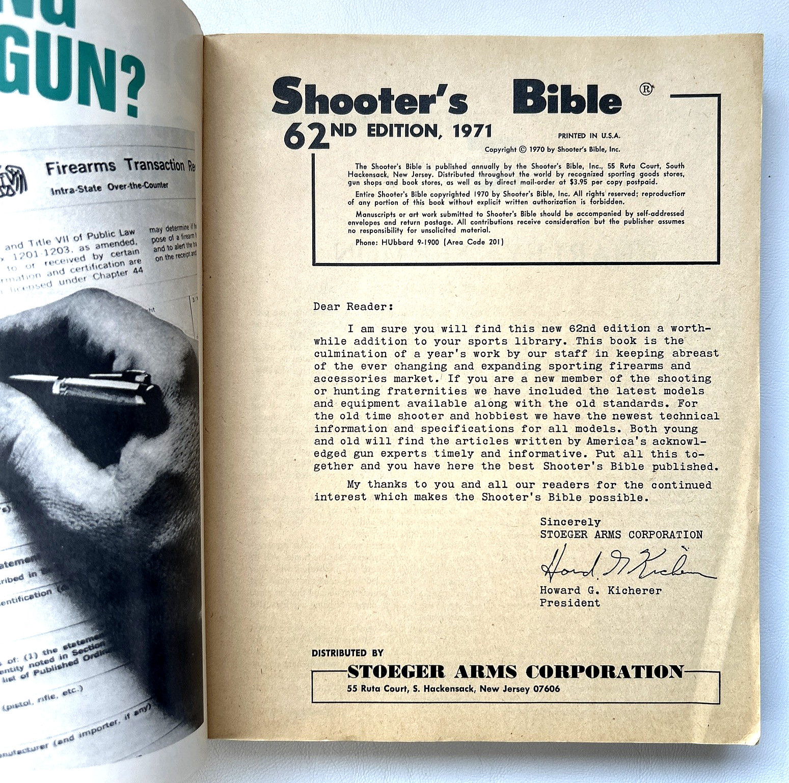 Shooter’s Bible No. 62 1971 Edition by Stoeger Publishing Company, 576 Pages