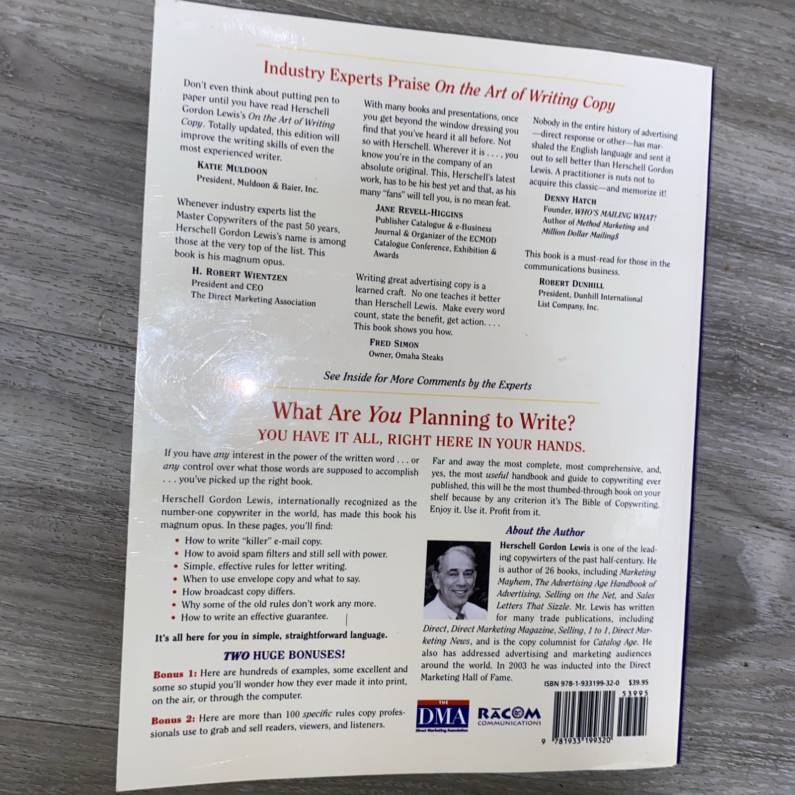 ON THE ART OF WRITING COPY (4TH EDITION): THE BEST OF By Gordon Herschell Lewis