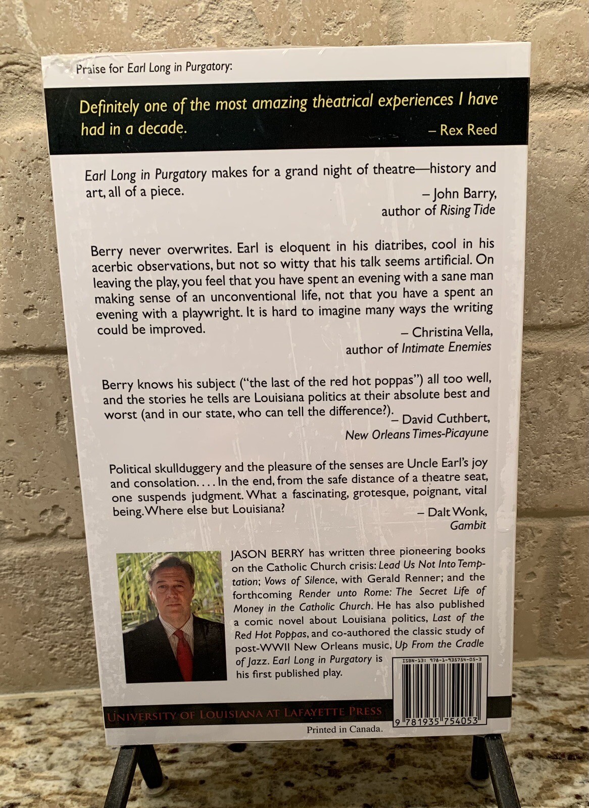 EARL LONG IN PURGATORY By Jason Berry NEW Excellent Condition Original Wrap