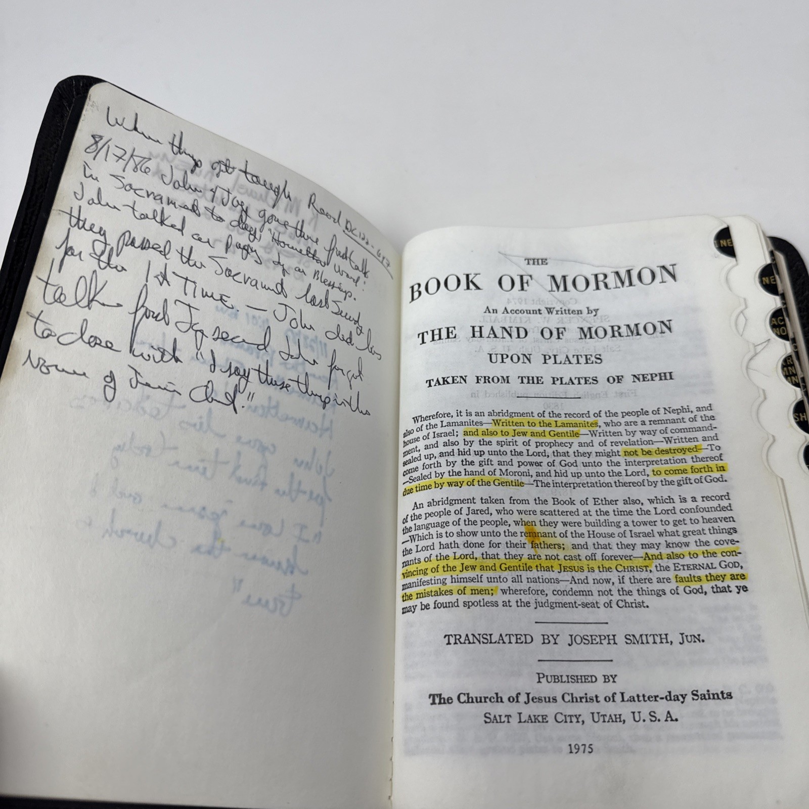 BOOK OF MORMON, DOCTRINE AND COVENANTS, PEARL OF GREAT PRICE LEATHER 1975