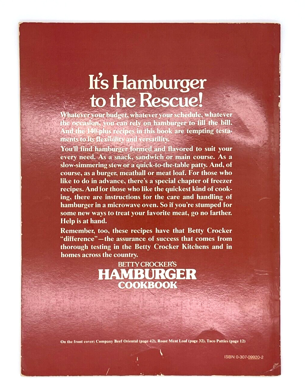 Betty Crocker Hamburger Cookbook Vintage 1977-72 pages Golden- See Video