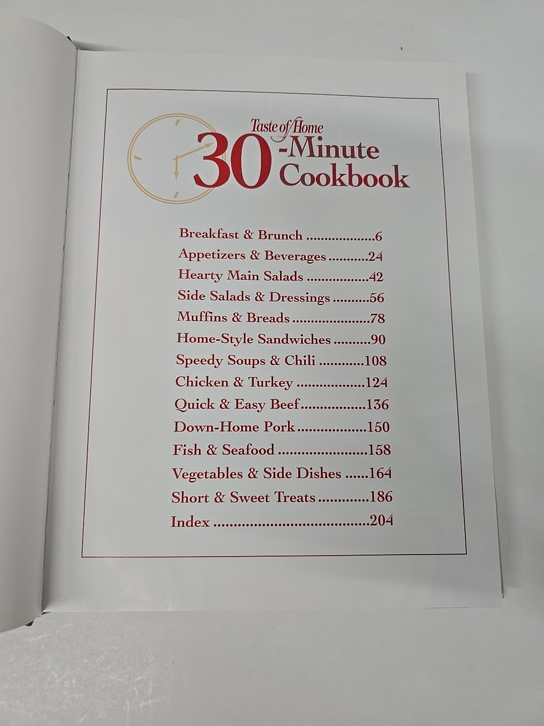 Taste Of Home 30 Minute Cookbook 210 Pages