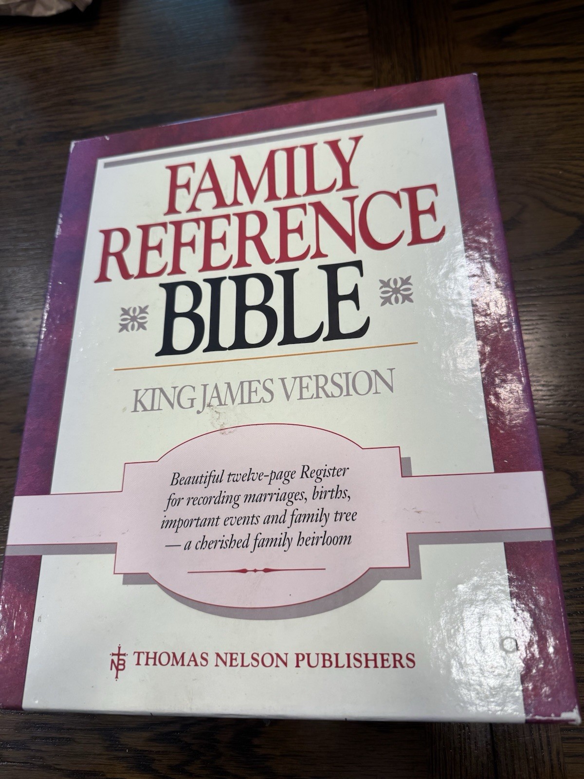 Like New! KJV Family Reference Bible Nelson 158BG Bonded Leather W/Box