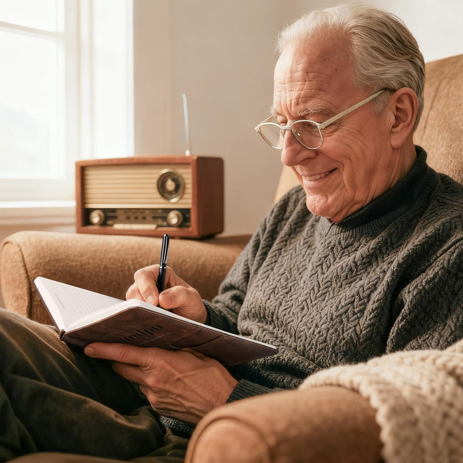 Grandpa I Want to Know Your Life Story Leather Journal (Hardcover): a Grandpa’S