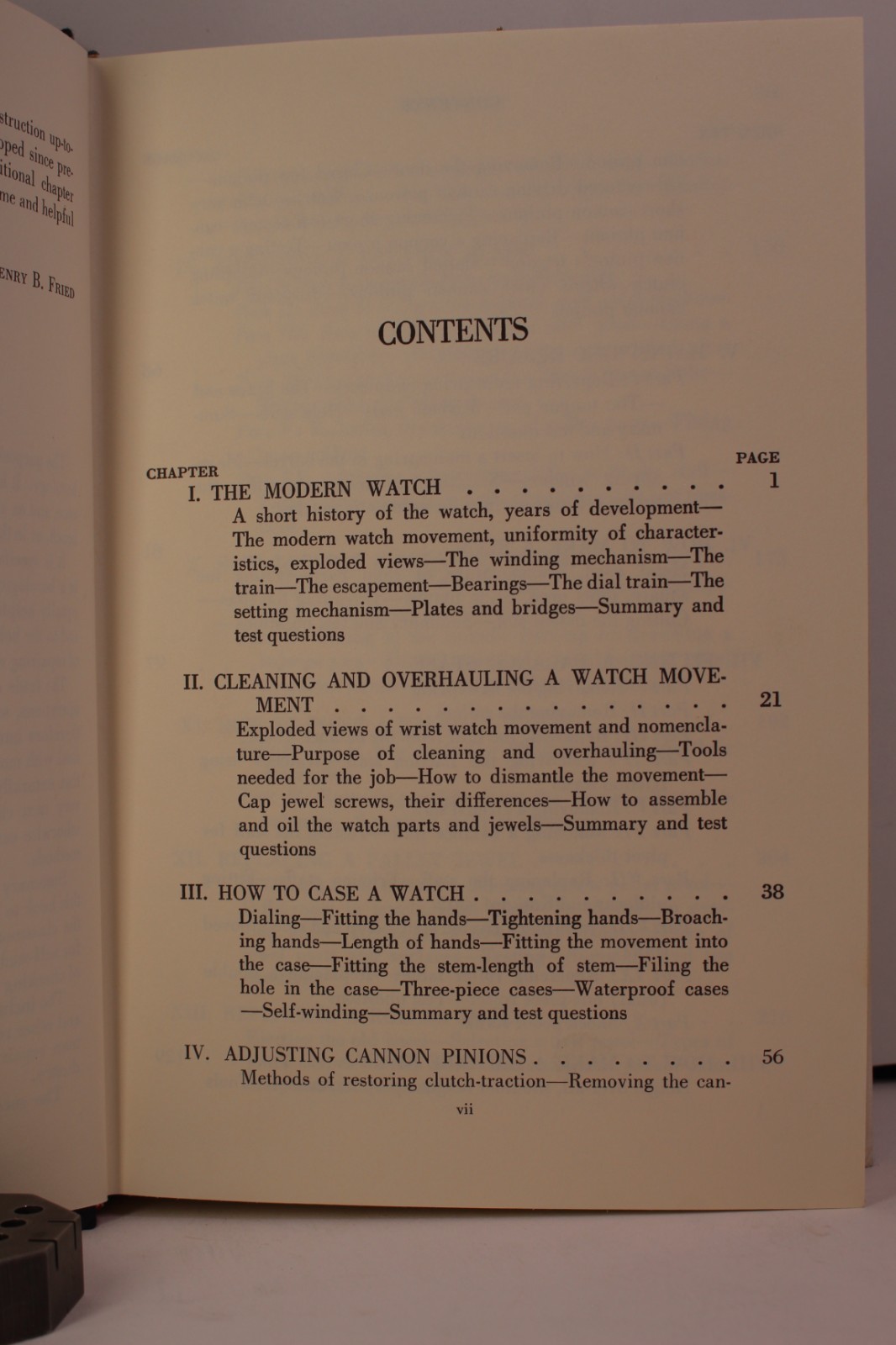The Watch Repairer’s Manual by Fried, Henry B. Book