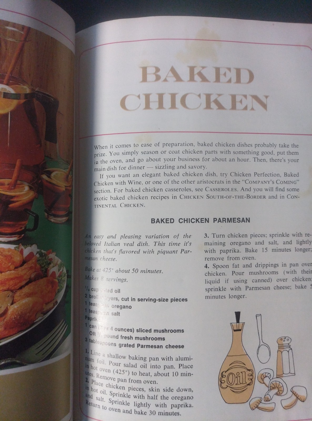 Vintage 1968 Family Circle Great Chicken Recipes Hardcover Cookbook First Editio