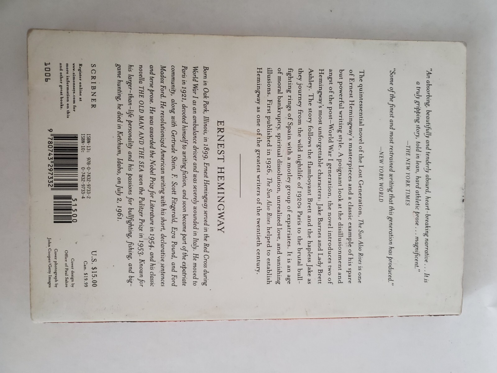 The Sun Also Rises : The Authorized Edition by Ernest Hemingway (2006, Trade Pap