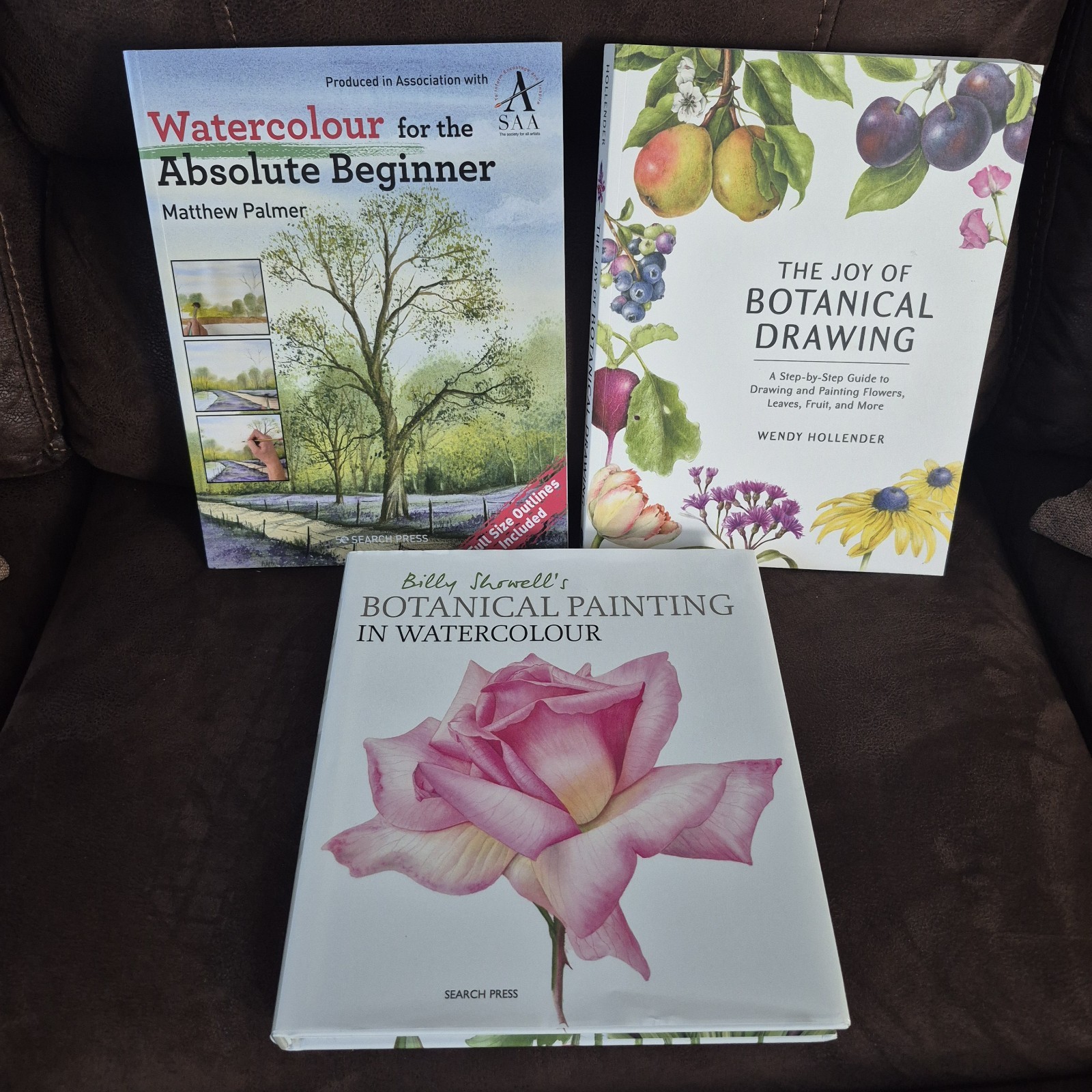 Lot of 3 Watercolor Painting & Drawing Books 📚