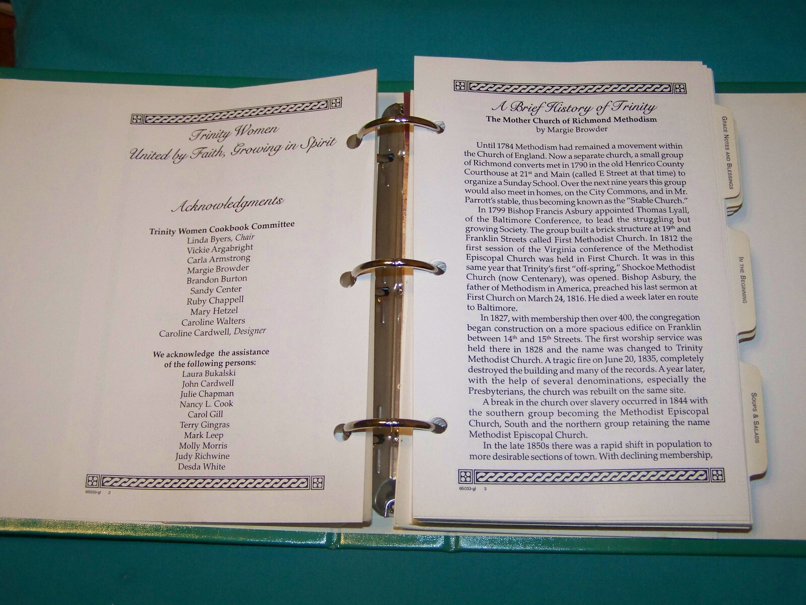 Trinity United Methodist Church Richmond VA Cookbook 2005 Virginia 356 pages