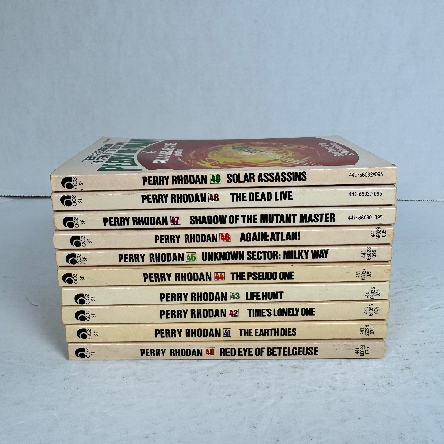 Perry Rhodan Books 40-49 Lot Ace First Printing 1974 Sci-Fi Space Opera Vintage
