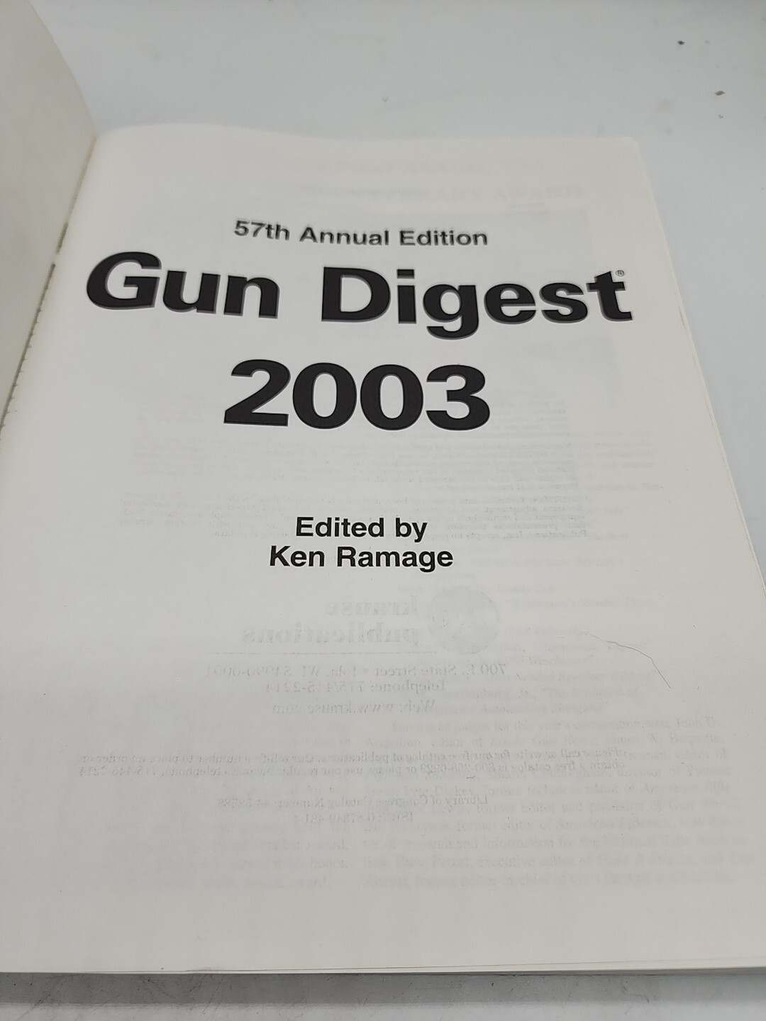 2003 GUN DIGEST 57th Anniversary De Luxe Edition 560 Pages
