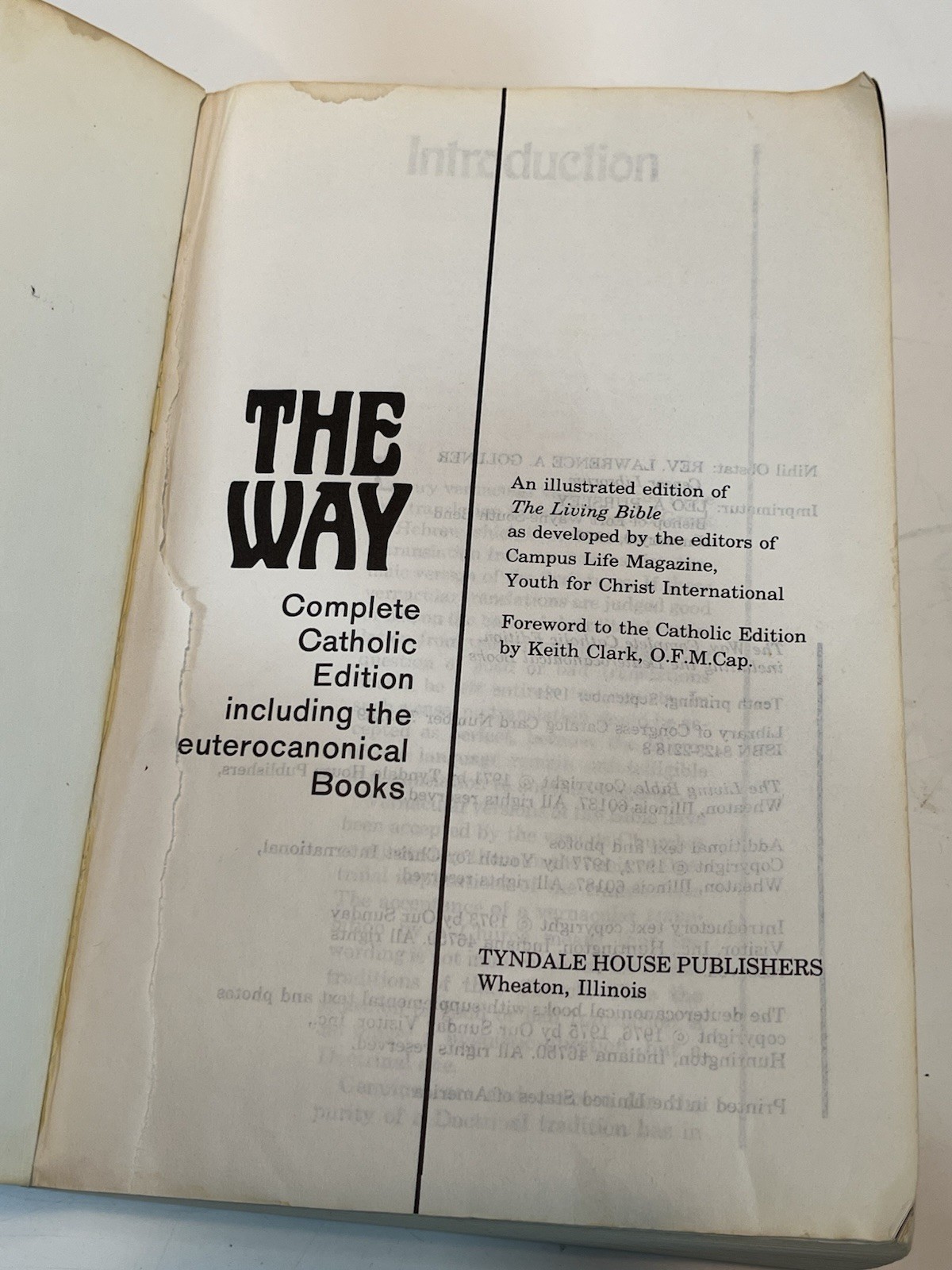 The Way The Living Bible Complete Catholic Edition 1981 Paperback