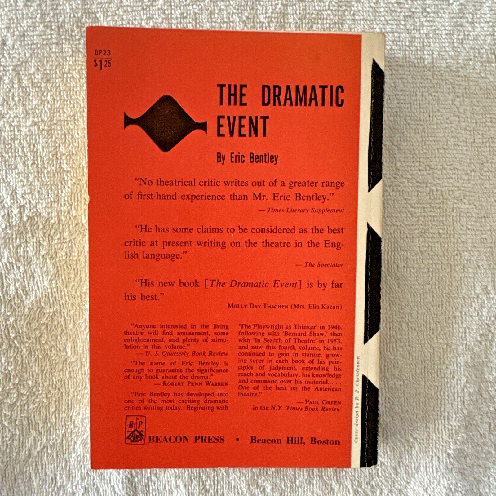 The Dramatic Event An American Chronicle (Eric Bentley – 1954) 2nd Printing 1957