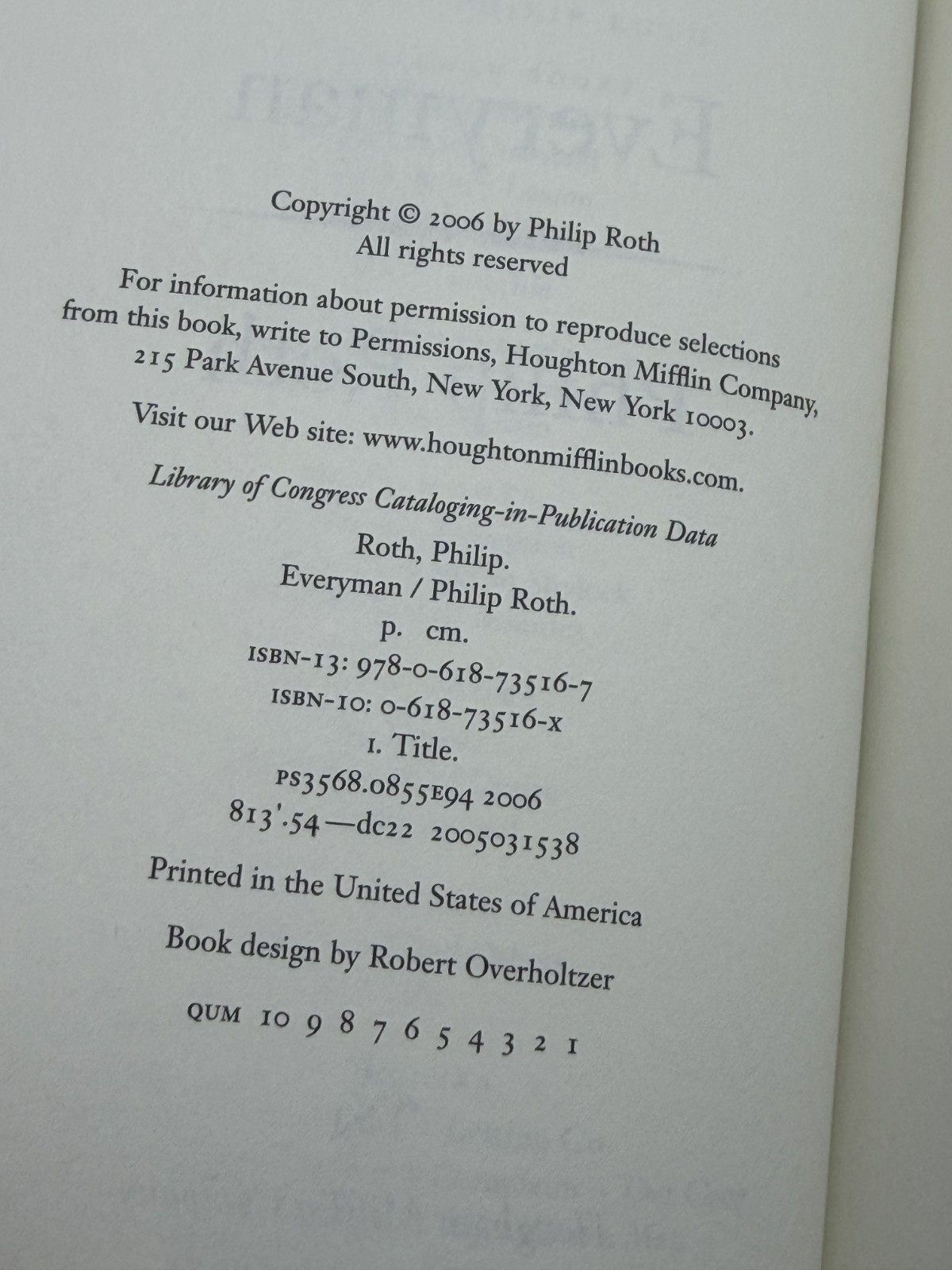 Philip Roth 1st Edition Hardcover Lot ~ Everyman & The Humbling ~ Fine Condition