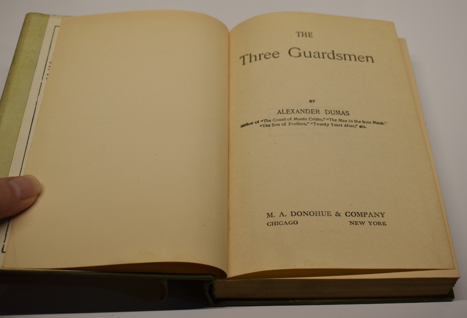 THE THREE GUARDSMEN by ALEXANDER DUMAS three musketeers paris ANTIQUE HC BOOK