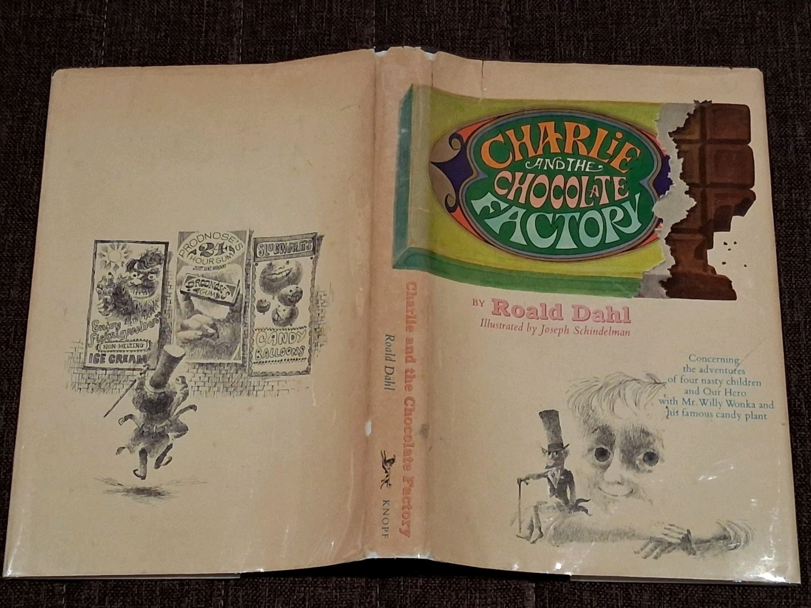 Roald Dahl Charlie and the Chocolate Factory 1st edition 1st printing 6 lines