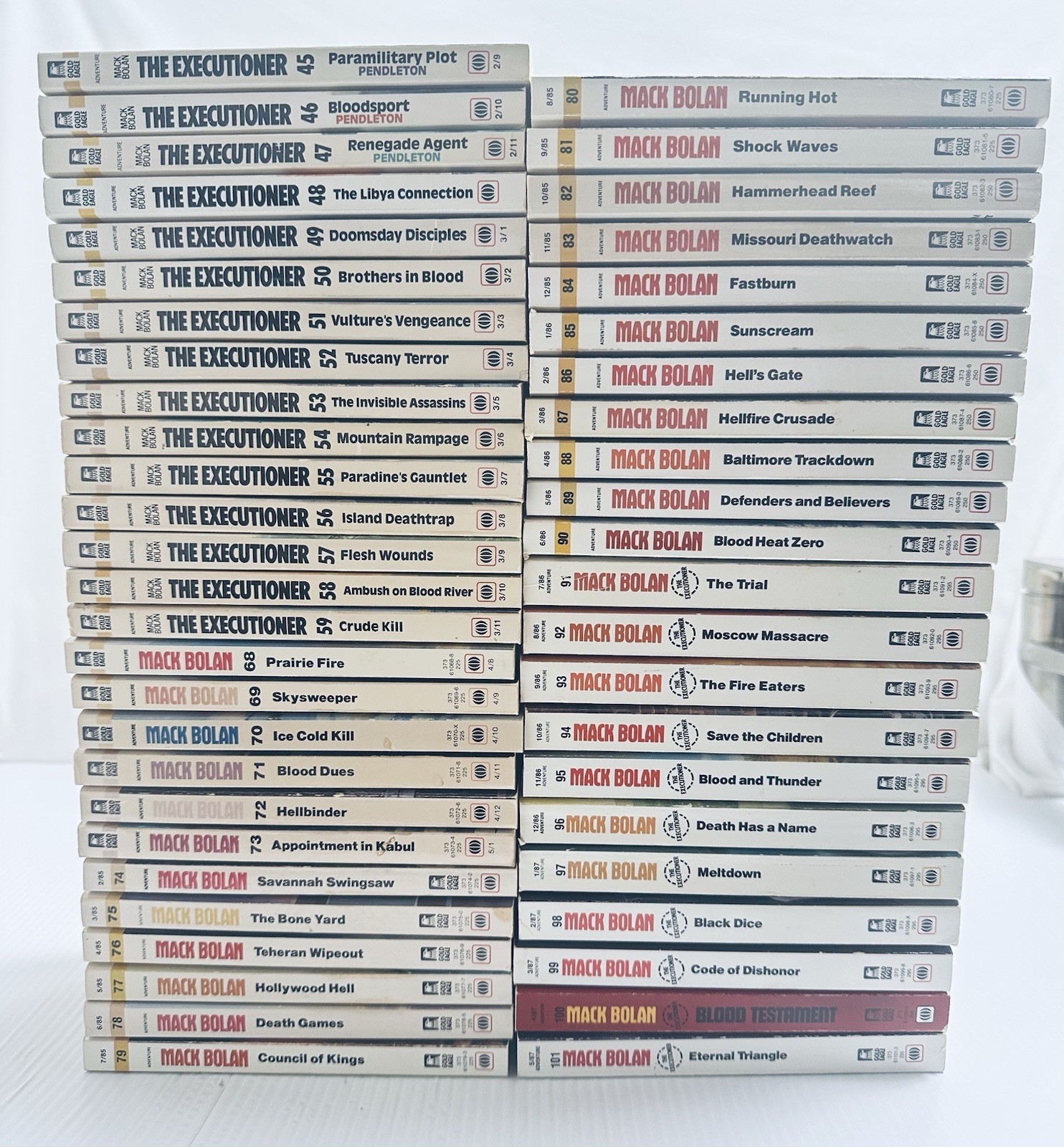 Mack Bolan Executioner Don Pendleton Lot of 49 Vintage Action Adventure Books