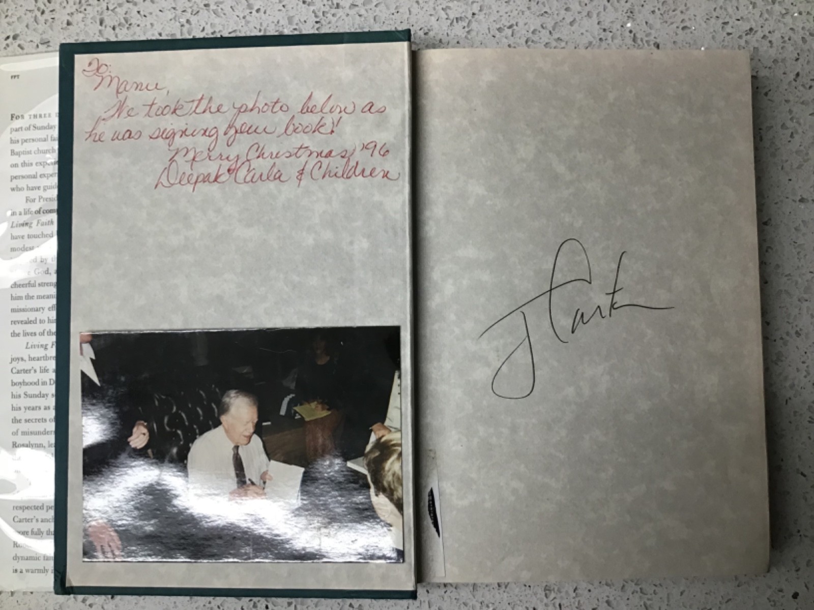 Living Faith by Jimmy Carter Signed First Edition (1996, Hardcover)