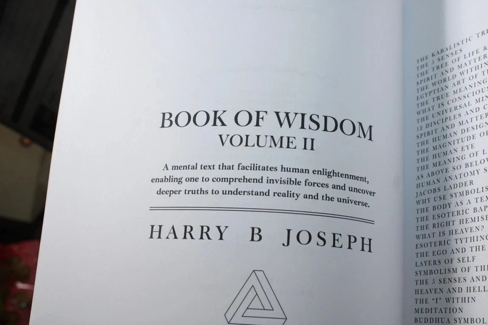 Book of Wisdom Volumes 1 & 2 by Harry B. Joseph 2-Book Spiritual Set USA