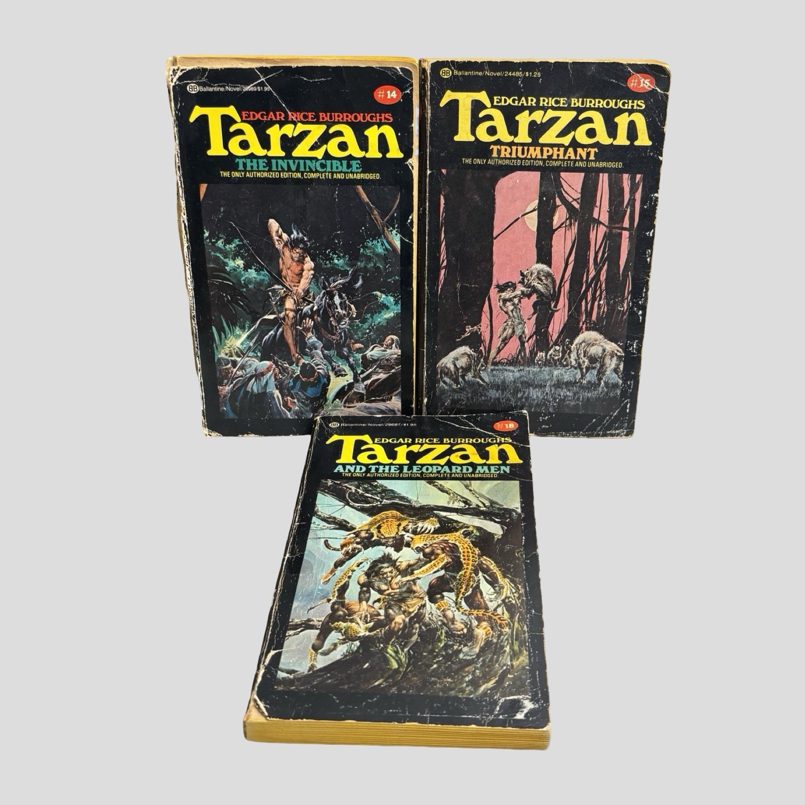 TARZAN Burroughs Ballantine Paperback Book Lot Of 11 1970s Vtg READ