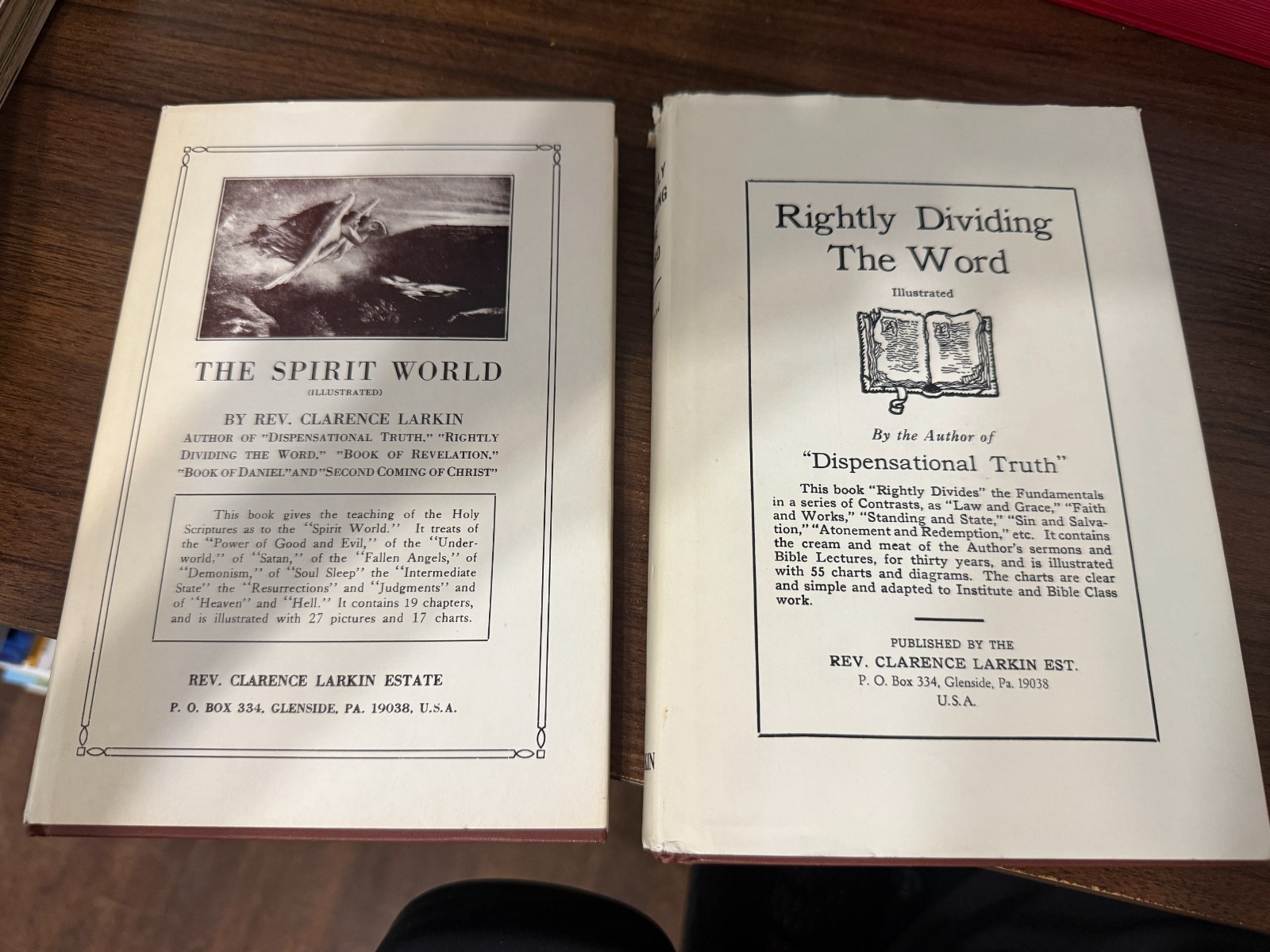 Rightly Dividing the Word & The Spirit World by Clarence Larkin 1921 HC VG